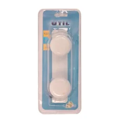 Patère 2 Têtes En Métal Blanc -Nettoyage Outils Boutique pat re 2 tal blanc 249930 1