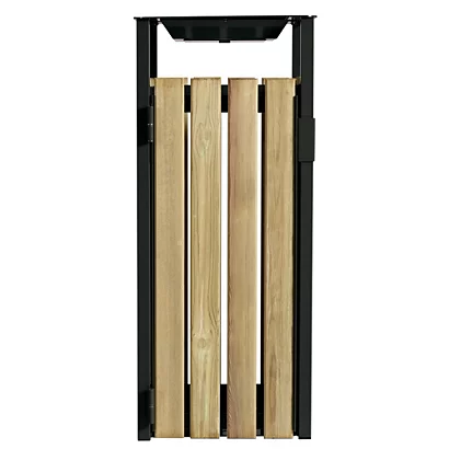 Poubelle Avec Cendrier Rossignol Eden 110 L Bois Et Gris Manganèse 4 Poubelle Avec Cendrier Rossignol Eden 110 L Bois Et Gris Manganèse – Image 2