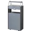 Poubelle Avec Cendrier Rossignol Kopa Sur Pied 60 L / 12 L Gris Métal -Nettoyage Outils Boutique poubelle cendrier rossignol kopa pied 60 12 gris tal 9R56163