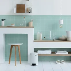 Poubelle NewIcon Brabantia 3 L Blanche -Nettoyage Outils Boutique poubelle newicon brabantia 3 blanche 446711 3