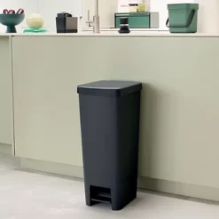 Poubelle à Pédale 40 L Step Up, Coloris Gris Foncé -Nettoyage Outils Boutique poubelle p dale 40 step up coloris gris fonc 460550 6