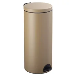 Poubelle à Pédale Sanelia - 30l - Beige Gris 1019 Mat Texture