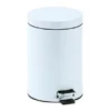 Poubelle à Pédale Métal Blanche 5 L -Nettoyage Outils Boutique poubelle p dale tal blanche 5 465310