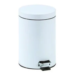 Poubelle à Pédale Métal Blanche 5 L
