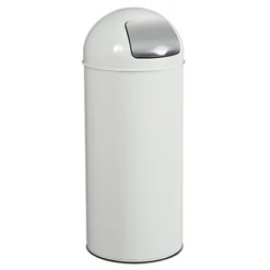 Poubelle Push Rossignol 45 L Blanche Couvercle à Trappe