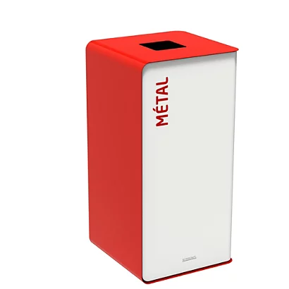 ROSSIGNOL Borne De Tri Selectif 40l Sans Serrure - Cubatri - Tri Metal - Blanc / Rouge Signalisation 3020 3 ROSSIGNOL Borne De Tri Selectif 40l Sans Serrure - Cubatri - Tri Metal - Blanc / Rouge Signalisation 3020