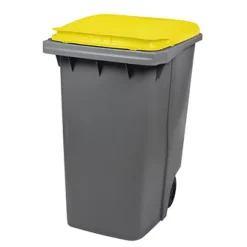 ROSSIGNOL Conteneur 2 Roues Korok - 340l - Sans Barre - Gris / Jaune