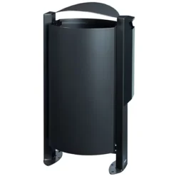 ROSSIGNOL Corbeille Sur Pied Arkea - 100l - Avec Cendrier 3l - Anthracite Mat