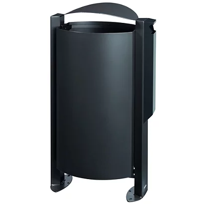 ROSSIGNOL Corbeille Sur Pied Arkea - 100l - Avec Cendrier 3l - Anthracite Mat 3 ROSSIGNOL Corbeille Sur Pied Arkea - 100l - Avec Cendrier 3l - Anthracite Mat