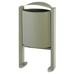 ROSSIGNOL Corbeille Sur Pied Arkea - 40l - Sans Cendrier - Gris Ciment