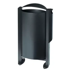 ROSSIGNOL Corbeille Sur Pied Arkea - 60l - Avec Cendrier 3l - Anthracite Mat
