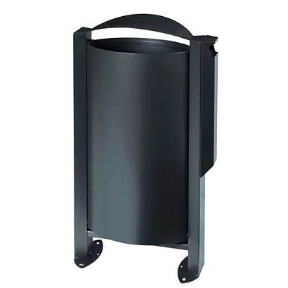 ROSSIGNOL Corbeille Sur Pied Arkea - 60l - Avec Cendrier 3l - Anthracite Mat 3 ROSSIGNOL Corbeille Sur Pied Arkea - 60l - Avec Cendrier 3l - Anthracite Mat