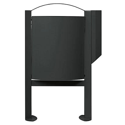 ROSSIGNOL Corbeille Sur Pied Arkea Canin Avec Distributeur De 200 Sacs - 40l - Anthracite 4 ROSSIGNOL Corbeille Sur Pied Arkea Canin Avec Distributeur De 200 Sacs - 40l - Anthracite – Image 2