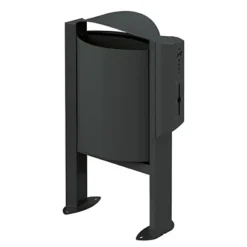 ROSSIGNOL Corbeille Sur Pied Arkea Canin Avec Distributeur De 200 Sacs - 40l - Anthracite