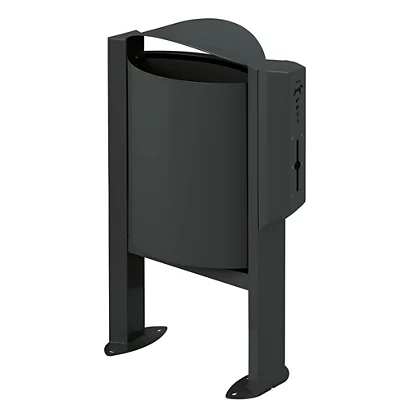 ROSSIGNOL Corbeille Sur Pied Arkea Canin Avec Distributeur De 200 Sacs - 40l - Anthracite 3 ROSSIGNOL Corbeille Sur Pied Arkea Canin Avec Distributeur De 200 Sacs - 40l - Anthracite