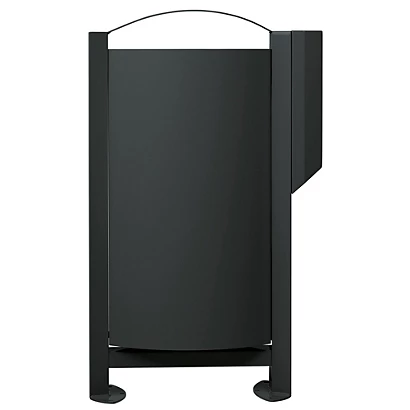 ROSSIGNOL Corbeille Sur Pied Arkea Canin Avec Distributeur De 200 Sacs - 60l - Anthracite 4 ROSSIGNOL Corbeille Sur Pied Arkea Canin Avec Distributeur De 200 Sacs - 60l - Anthracite – Image 2