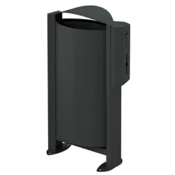 ROSSIGNOL Corbeille Sur Pied Arkea Canin Avec Distributeur De 200 Sacs - 60l - Anthracite