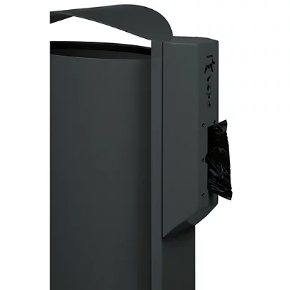 ROSSIGNOL Corbeille Sur Pied Arkea Canin Avec Distributeur De 200 Sacs - 60l - Anthracite 6 ROSSIGNOL Corbeille Sur Pied Arkea Canin Avec Distributeur De 200 Sacs - 60l - Anthracite – Image 4