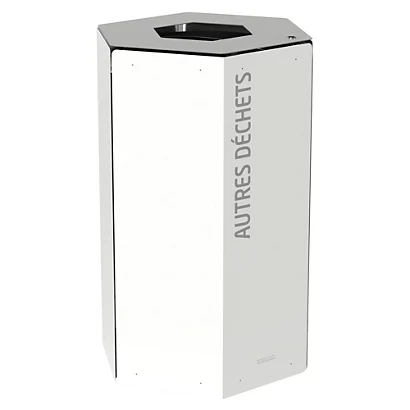ROSSIGNOL Corbeille De Tri Selectif 50l - Avec Serrure - Hexatri - Tri Dechets Divers - Blanc / Gris Clair 3 ROSSIGNOL Corbeille De Tri Selectif 50l - Avec Serrure - Hexatri - Tri Dechets Divers - Blanc / Gris Clair
