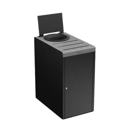 ROSSIGNOL Meuble De Tri Selectif 65l Pour Restauration Collective - Avec Serrure - Alitri - Gris Manganese / Gris Clair