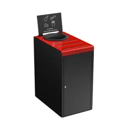 ROSSIGNOL Meuble De Tri Selectif 65l Pour Restauration Collective - Avec Serrure - Alitri - Gris Manganese / Rouge Signalisation -Nettoyage Outils Boutique rossignol meuble tri selectif 65l restauration collective serrure alitri gris manganese rouge signalisation 9R55773 1