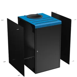 ROSSIGNOL Meuble De Tri Selectif 90l Pour Restauration Collective - Avec Serrure - Alitri - Gris Manganese / Bleu Ciel -Nettoyage Outils Boutique rossignol meuble tri selectif 90l restauration collective serrure alitri gris manganese bleu ciel 9R55791 3