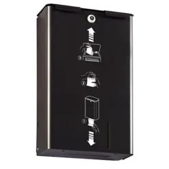 ROSSIGNOL Poubelle Feminine Murale 10l - Avec Distributeur De Sachets Periodiques - Manga - Gris Manganese