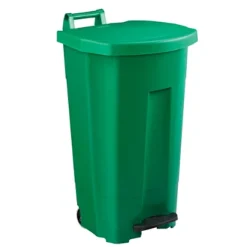 ROSSIGNOL Poubelle Mobile A Pedale - 90l - Boogy - Vert / Vert