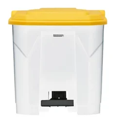 ROSSIGNOL Poubelle à Pédale Haccp 30l Utilo - Blanc / Jaune -Nettoyage Outils Boutique rossignol poubelle p dale haccp 30l utilo blanc jaune 9R54024 2