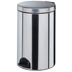 ROSSIGNOL Poubelle A Pedale Sanelia - Seau Antibactérien - 20l - Inox Brillant