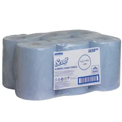 Rouleaux Essuie-mains Scott Ouate Mixte Bleue 1 épaisseur, Lot De 6 -Nettoyage Outils Boutique rouleaux essuie mains scott ouate mixte bleue 1 paisseur lot 6 239190 2
