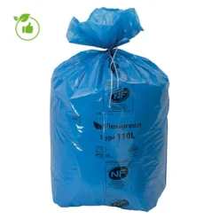 Sac Poubelle Bleu Flexigreen 110 L, Lot De 250