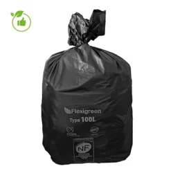 Sac Poubelle Noir Flexigreen 100 L, Lot De 250