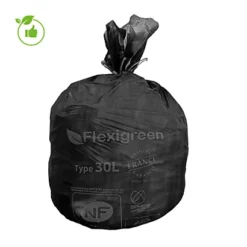 Sac Poubelle Noir Flexigreen 30 L, Lot De 1000