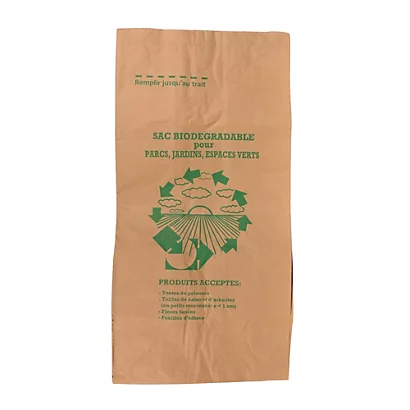Sacs Biodégrables Compostables En Kraft Déchets Verts 100 L, Lot De 50 4 Sacs Biodégrables Compostables En Kraft Déchets Verts 100 L, Lot De 50 – Image 2