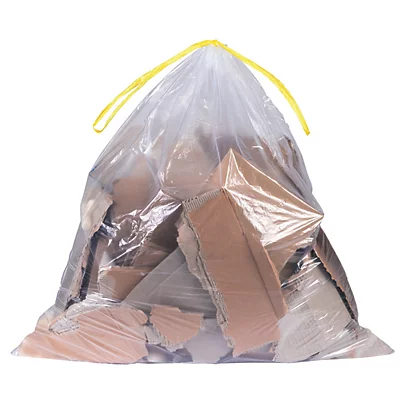 Sacs Poubelle Déchets Courants Poignées Coulissantes Transparents 50 L, Lot De 100 5 Sacs Poubelle Déchets Courants Poignées Coulissantes Transparents 50 L, Lot De 100 – Image 3