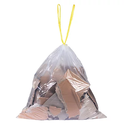 Sacs Poubelle Déchets Courants Poignées Coulissantes Transparents 50 L, Lot De 100 3 Sacs Poubelle Déchets Courants Poignées Coulissantes Transparents 50 L, Lot De 100