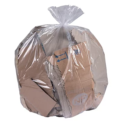 Sacs Poubelle Déchets Courants Transparents 110 L, Lot De 100 3 Sacs Poubelle Déchets Courants Transparents 110 L, Lot De 100