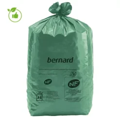 Sacs Poubelle Déchets Lourds Bernard Green NF Verts 130 L, Lot De 200