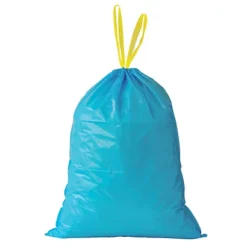 Sacs Poubelle Déchets Lourds Poignées Coulissantes Bleus 30 L, Lot De 100