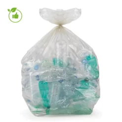 Sacs Poubelle Transparents Recyclés 110 L, Lot De 200
