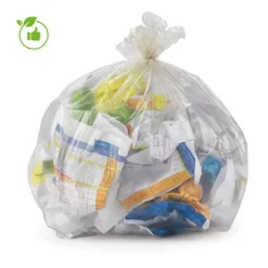 Sacs Poubelle Transparents Recyclés 50 L, Lot De 500