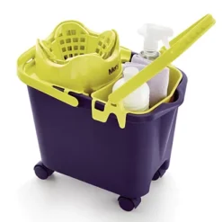 Seau Bi-bac Essoreur Automatique à Roulettes