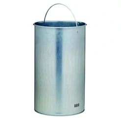 Seau Intérieur - 60l - Acier Galvanisé - Pour Corbeille Zeno Alu / Zeno Extreme / Zeno Protec Et Zeno Access En 80l