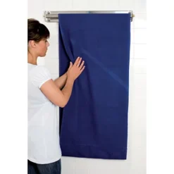 Serviette De Toilette Coton Bleues 48 X 220 Cm, Lot De 5