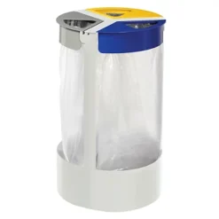 Support 3 Sacs Poubelle Rossignol Citwin Essentiel Jaunebleugris 3 X 45 L