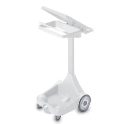 Support Sac Poubelle D'intérieur 4 Roues à Pédale Bernard Blanc Avec Couvercle 110 L