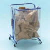 Support Sac Poubelle D'intérieur à Roulettes Mottez Bleu Sans Couvercle 240 L -Nettoyage Outils Boutique support sac poubelle int rieur roulettes mottez bleu couvercle 240 464800