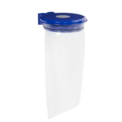 Support Sac Poubelle Mural Rossignol Collectrap Bleu Essentiel Outremer Avec Couvercle 110 L