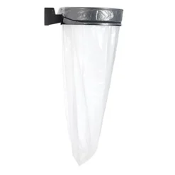 Support Sac Poubelle Mural Rossignol Gris Avec Couvercle 110 L